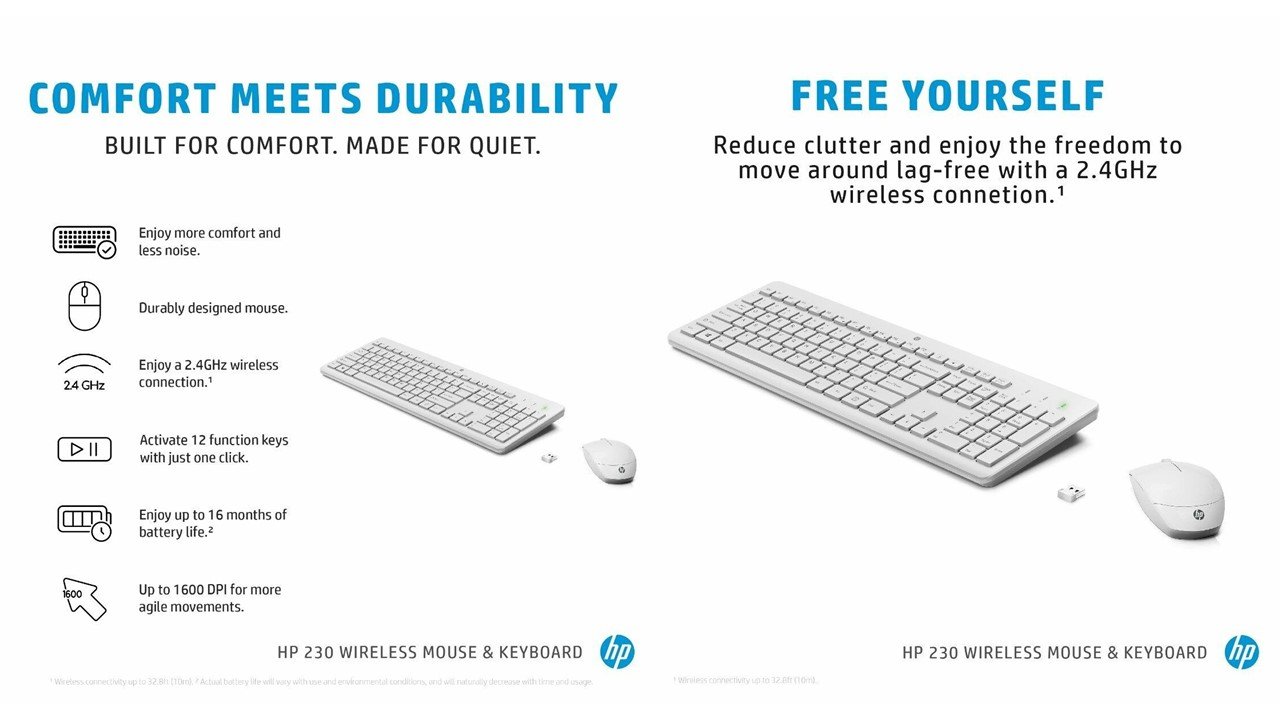 HP 230 Wireless Mouse and Keyboard Combo